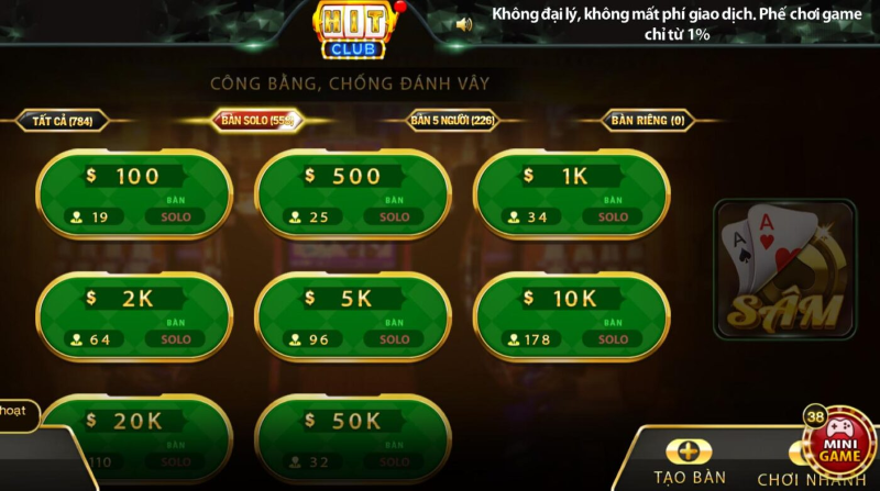 Cách vào game bài Sâm Hit club