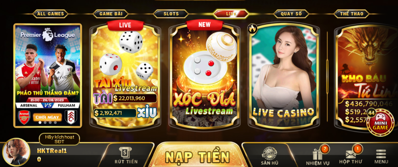 Live game Hit club với 3 thể loại đình đám