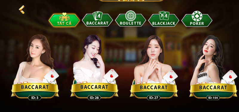 Sảnh chơi Live casino tại cổng game Hit Club